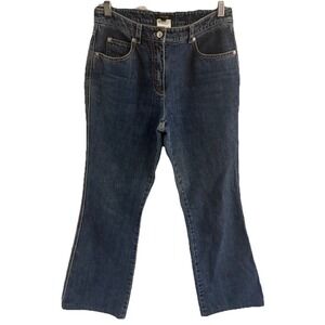 ESCADA WOMENS‎ JEANS SIZE 34 DESIGNER FLARE BOOTCUT MEDIUM WASH MID RISE DENIM